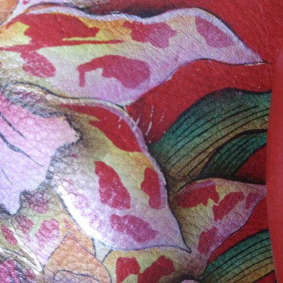 Anuschka ISLAND ESCAPE  Leather bag With Tropical Flowers hand painted - Picture 16 of 16